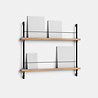 Moebe Moebe Magazine shelving 73x85x7cm oak shelves (various colours of legs)