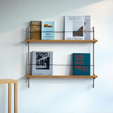 Moebe Moebe Magazine shelving 73x85x7cm oak shelves (various colours of legs)