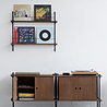 Moebe Moebe Magazine shelving 73x85x7cm smoked oak shelves (various colours of legs)