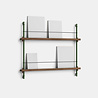 Moebe Moebe Magazine shelving 73x85x7cm smoked oak shelves (various colours of legs)