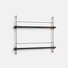 Moebe Moebe Magazine shelving 73x85x7cm smoked oak shelves (various colours of legs)