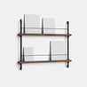 Moebe Moebe Magazine shelving 73x85x7cm smoked oak shelves (various colours of legs)