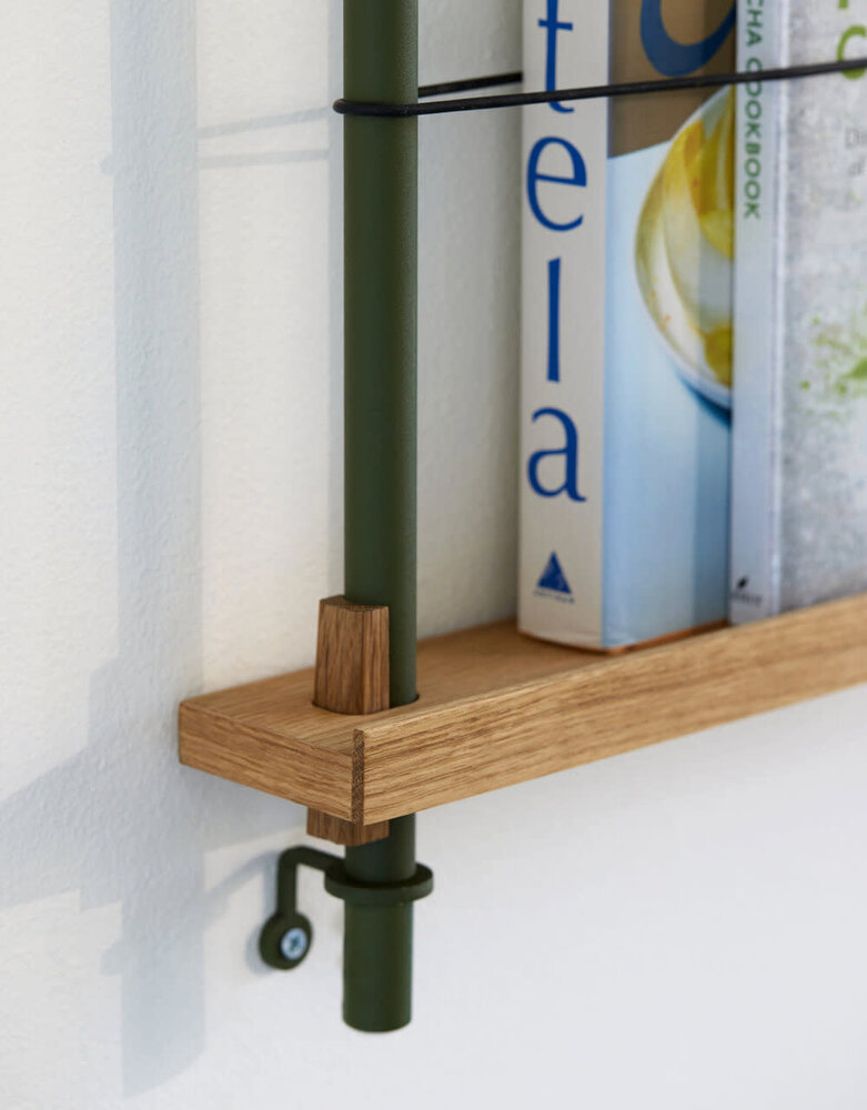 Moebe Moebe Magazine shelving 123x85x7cm oak shelves (various colours of legs)