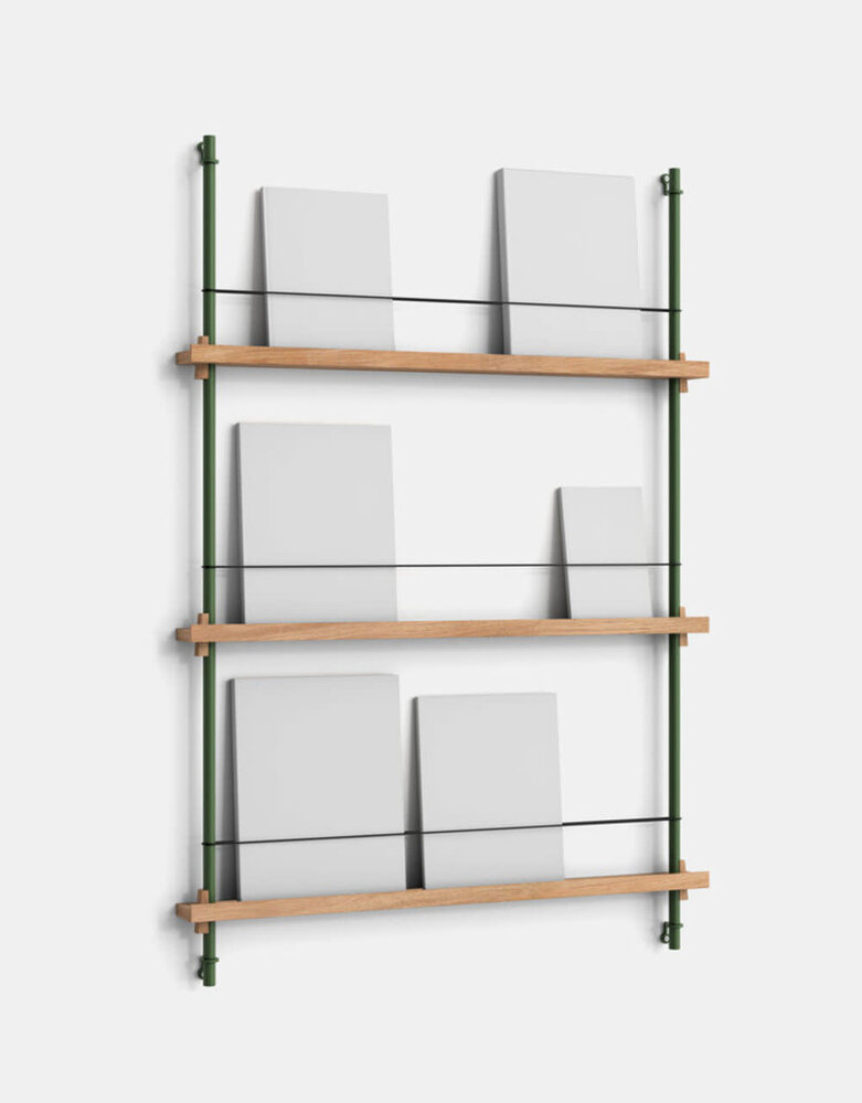 Moebe Moebe Magazine shelving 123x85x7cm oak shelves (various colours of legs)