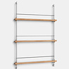 Moebe Moebe Magazine shelving 123x85x7cm oak shelves (various colours of legs)