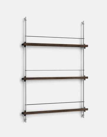 Moebe Moebe Magazine shelving 123x85x7cm smoked oak shelves (various colours of legs)