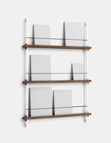 Moebe Moebe Magazine shelving 123x85x7cm smoked oak shelves (various colours of legs)