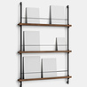 Moebe Moebe Magazine shelving 123x85x7cm smoked oak shelves (various colours of legs)