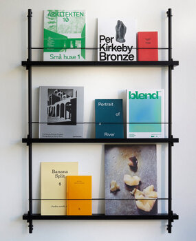 Moebe Moebe Magazine shelving 123x85x7cm black shelves (various colours of legs)