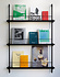 Moebe Magazine shelving 123x85x7cm black shelves (various colours of legs)