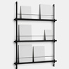 Moebe Moebe Magazine shelving 123x85x7cm black shelves (various colours of legs)