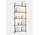 Moebe boeken wandrek 188x85x7cm eiken planken  (diverse kleuren palen)