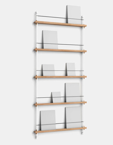 Moebe Moebe Magazine shelving 188x85x7cm oak shelves (various colours of legs)
