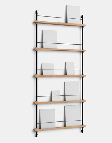 Moebe Moebe Magazine shelving 188x85x7cm oak shelves (various colours of legs)