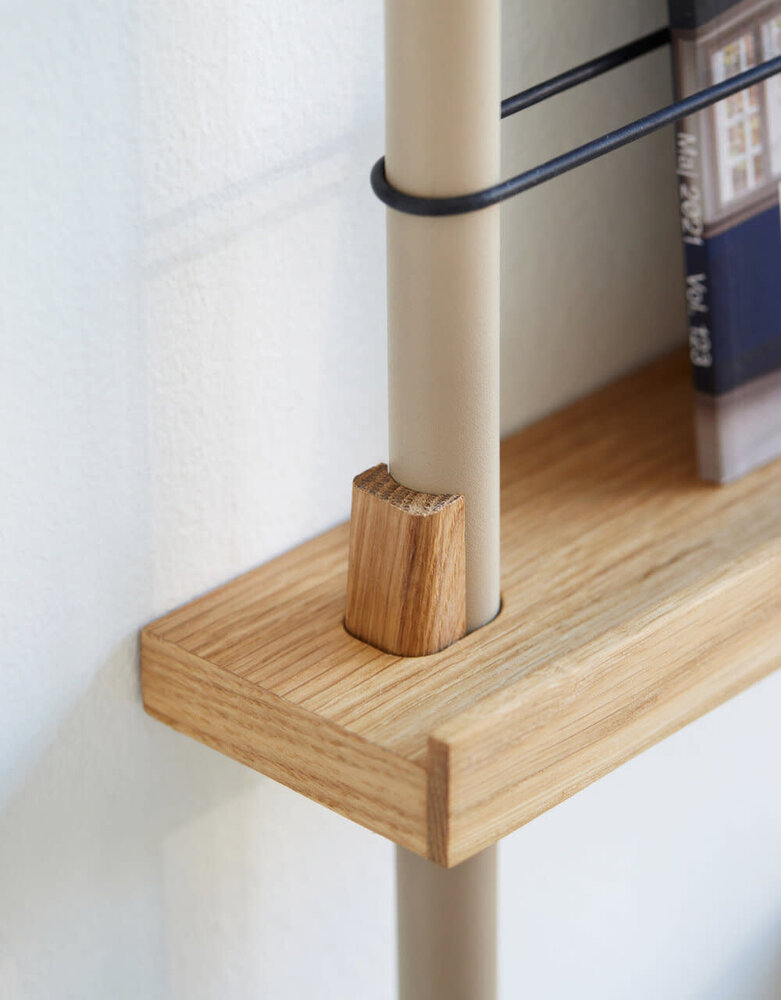 Moebe Moebe Magazine shelving 188x85x7cm oak shelves (various colours of legs)