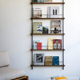 Moebe Moebe Magazine shelving 188x85x7cm smoked oak shelves (various colours of legs)