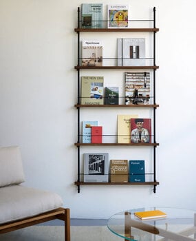 Moebe Moebe Magazine shelving 188x85x7cm smoked oak shelves (various colours of legs)