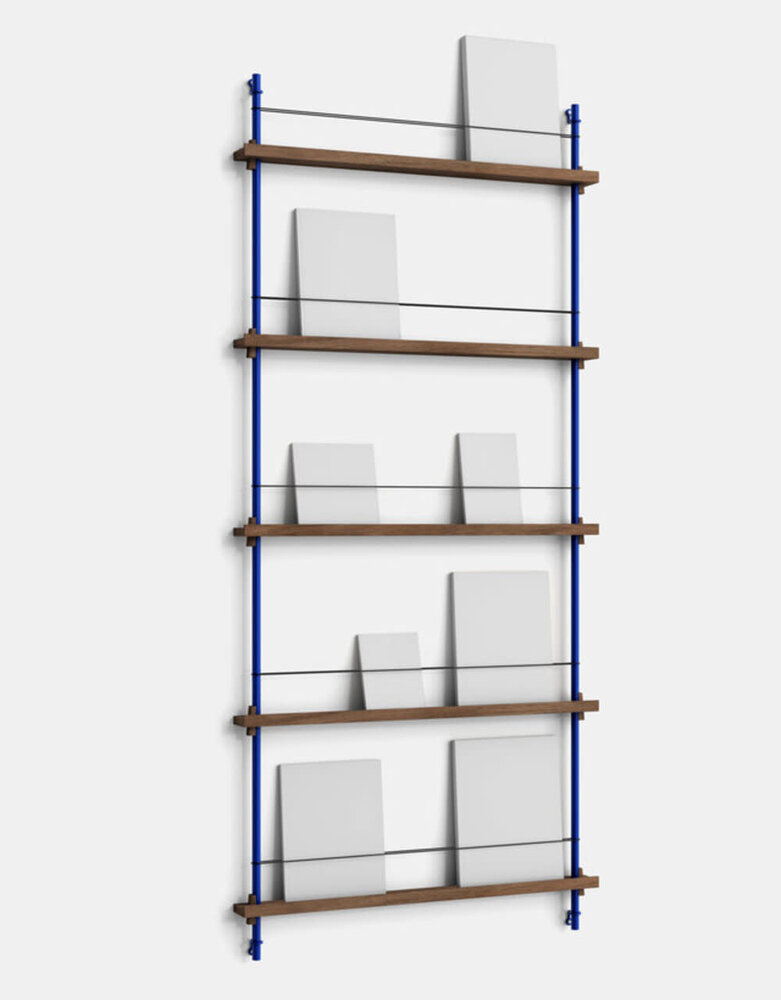 Moebe Moebe Magazine shelving 188x85x7cm smoked oak shelves (various colours of legs)