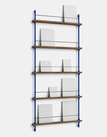 Moebe Moebe Magazine shelving 188x85x7cm smoked oak shelves (various colours of legs)
