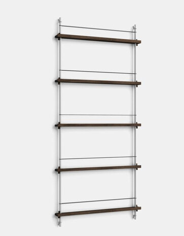 Moebe Moebe Magazine shelving 188x85x7cm smoked oak shelves (various colours of legs)