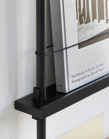 Moebe Moebe Magazine shelving 188x85x7cm black shelves (various colours of legs)