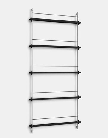 Moebe Moebe Magazine shelving 188x85x7cm black shelves (various colours of legs)
