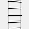 Moebe Moebe Magazine shelving 188x85x7cm black shelves (various colours of legs)