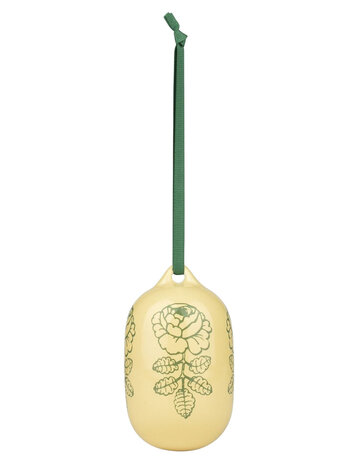 Marimekko Marimekko Vihkuruusu hang ornament 6x9cm geel-groen