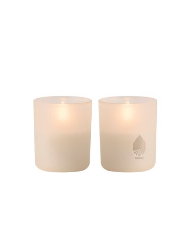 Uyuni Lighting Uyuni Lighting LED Wax candle in glass Ø6 x H7cm Vanilla set of 2