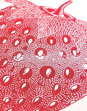 Monika Petersen Monika Petersen Mini Poster Raspberry Red A5