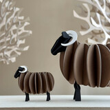 LOVI LOVI Ram (diverse maten) bruin