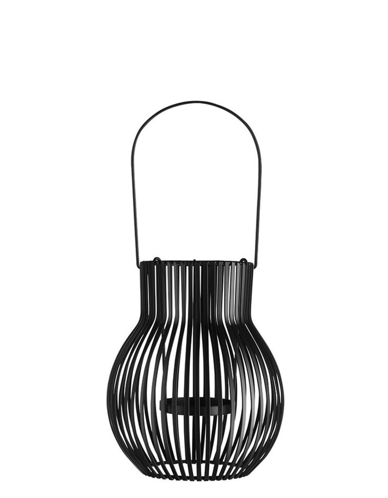 Uyuni Lighting UYUNI Upside-down lantern for LED candles black metal Medium