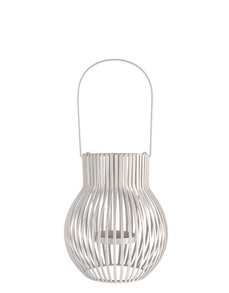 Uyuni Lighting UYUNI Upside-down lantern for LED candles light grey metal Medium