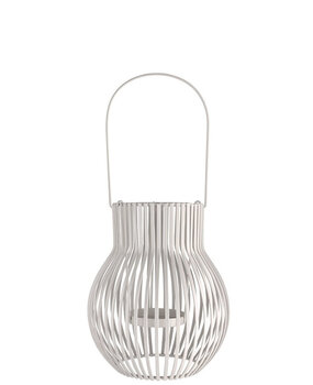 Uyuni Lighting UYUNI Upside-down lantern for LED candles light grey metal Medium