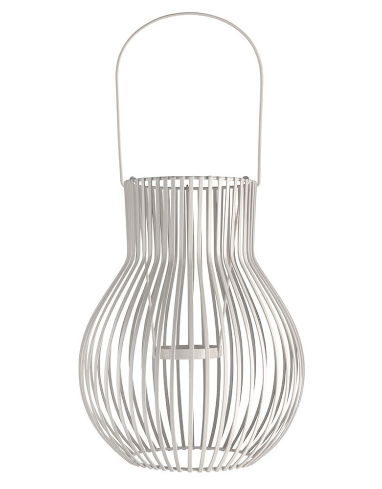 Uyuni Lighting UYUNI Upside-down lantern for LED candles light grey metal Large