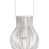 Uyuni Lighting UYUNI Upside-down lantern for LED candles light grey metal Large