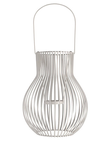 Uyuni Lighting UYUNI Upside-down lantern for LED candles light grey metal Large