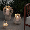 Uyuni Lighting UYUNI Upside-down lantern for LED candles light grey metal Large