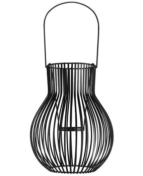 Uyuni Lighting UYUNI Upside-down lantern for LED candles black metal Large