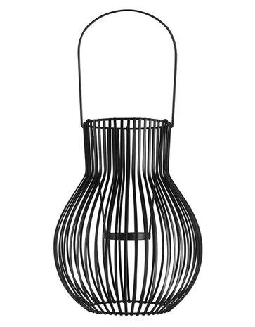 Uyuni Lighting UYUNI Upside-down lantern for LED candles black metal Large