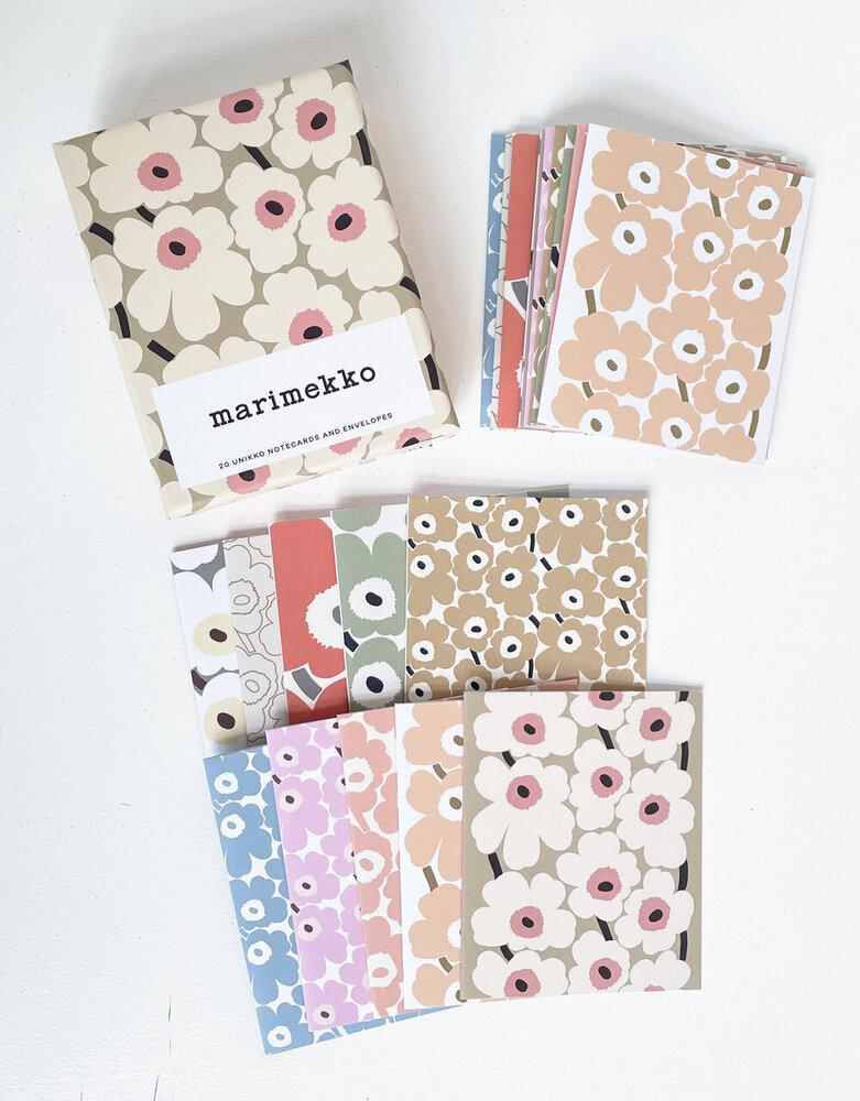 Marimekko Marimekko Set of 20 Unikko Pastels cards with envelope in box