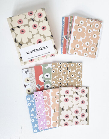 Marimekko Marimekko Set of 20 Unikko Pastels cards with envelope in box