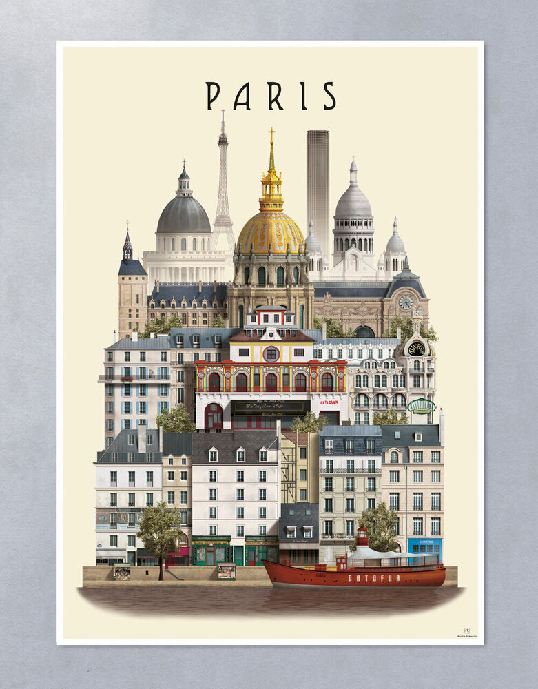 Martin Schwartz Martin Schwartz A4 poster Parijs