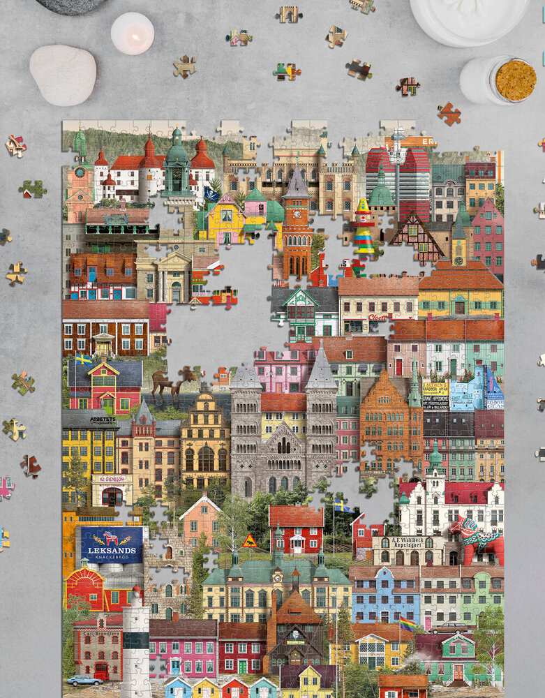 Martin Schwartz Martin Schwartz Sweden puzzle 1000 pieces – 50x70cm Martin Schwartz Martin Schwartz Sweden puzzle 1000 pieces – 50x70cm