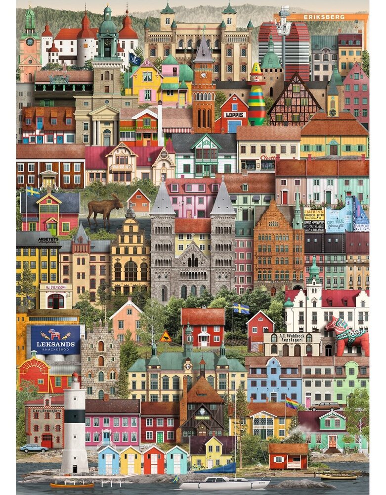 Martin Schwartz Martin Schwartz Zweden puzzel 1000 stukjes – 50x70cm