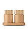 Gejst Sina Zout- en Pepermolen set met tray eiken met messing Gejst Sina Zout- en Pepermolen set met tray eiken met messing