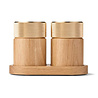 Gejst Gejst Sina Zout- en Pepermolen set met tray eiken met messing