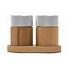Gejst Gejst Sina Salt and Pepper Mill Set with Tray, Oak with Steel