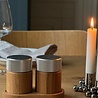Gejst Gejst Sina Zout- en Pepermolen set met tray eiken met Steel Gejst Gejst Sina Zout- en Pepermolen set met tray eiken met Steel