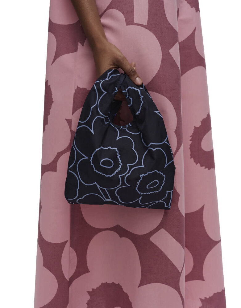 Marimekko Marimekko Mini Smartbag vouwtasje Piirto Unikko blauw Marimekko Marimekko Mini Smartbag vouwtasje Piirto Unikko blauw